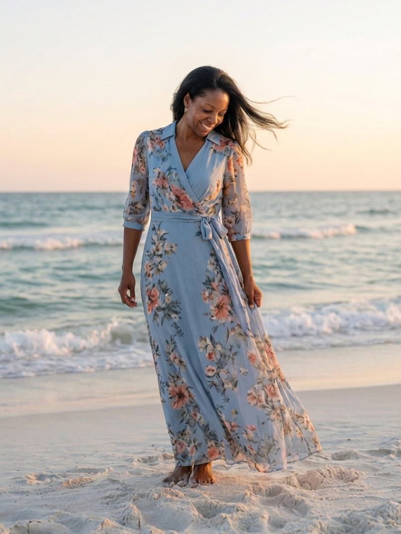 Robe Maxi à Enveloppe Elowen